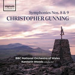 Gunning: Symphonies No. 8 & No. 9 by BBC National Orchestra of Wales