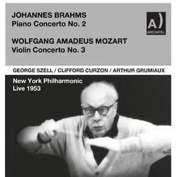 George Szell conducts Brahms Piano Concerto No. 2 and Mozart Violin Concerto No. 3 live by New York Philharmonic Orchestra