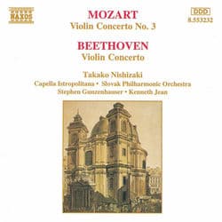 Mozart: Violin Concerto No. 3 / Beethoven: Violin Concerto in D Major by Takako Nishizaki