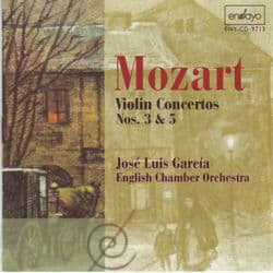 Mozart: Violin Concertos Nos. 3 & 5 by José-Luis Garcia