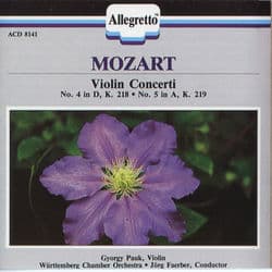 Mozart: Violin Concertos Nos. 4 & 5 "Turkish" by György Pauk